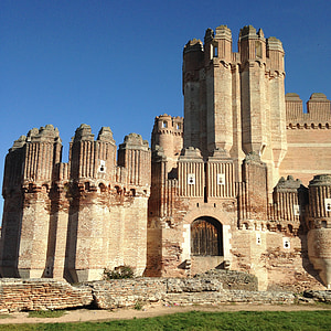 Castell, medieval, Coca, Segòvia, pedres, fortalesa, edat mitjana