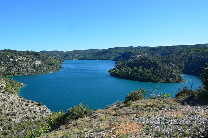 Canyon, Esparron, roccia, Lago, foreste, parchi, fiume