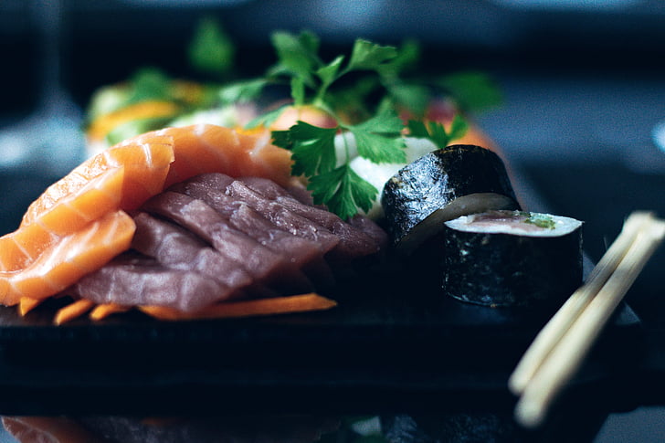sushi, asian, food