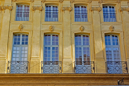 france, aix-en-provence, provence, building, architecture, historic, window