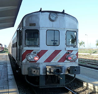 transportes, Estação, Trem, boemel, velho, Algarve