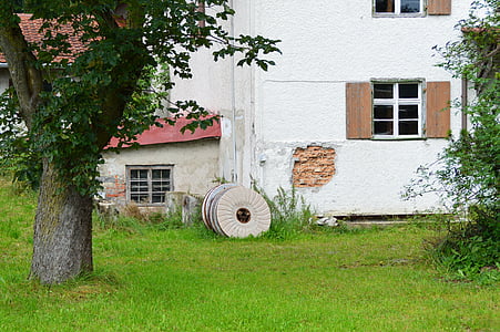 Mill, cối xay, cũ, lãng mạn, Trang chủ, mặt tiền, cửa sổ