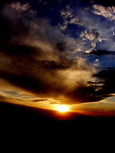 saulriets, debesis, mākonis, vakarā, daba, mākonis - debesis, cloudscape