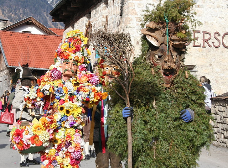 Karnawałowa parada, Tyrol, celne, Absam, Muller i błoto Gerera