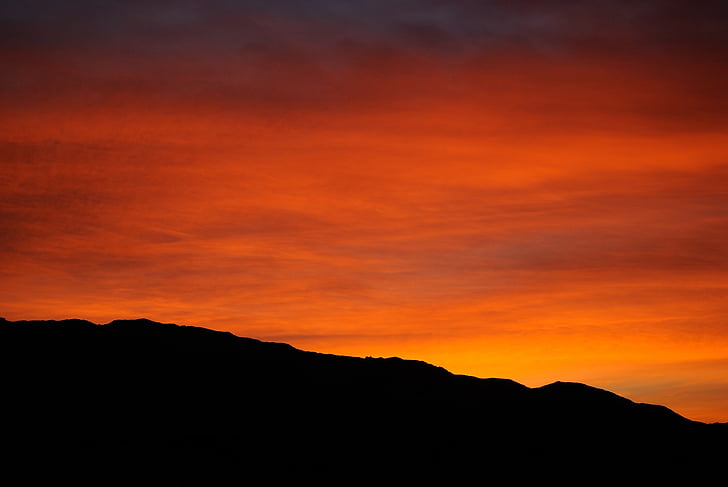 paisaje, puesta de sol, colorido, silueta, Horizon, colina, resistente