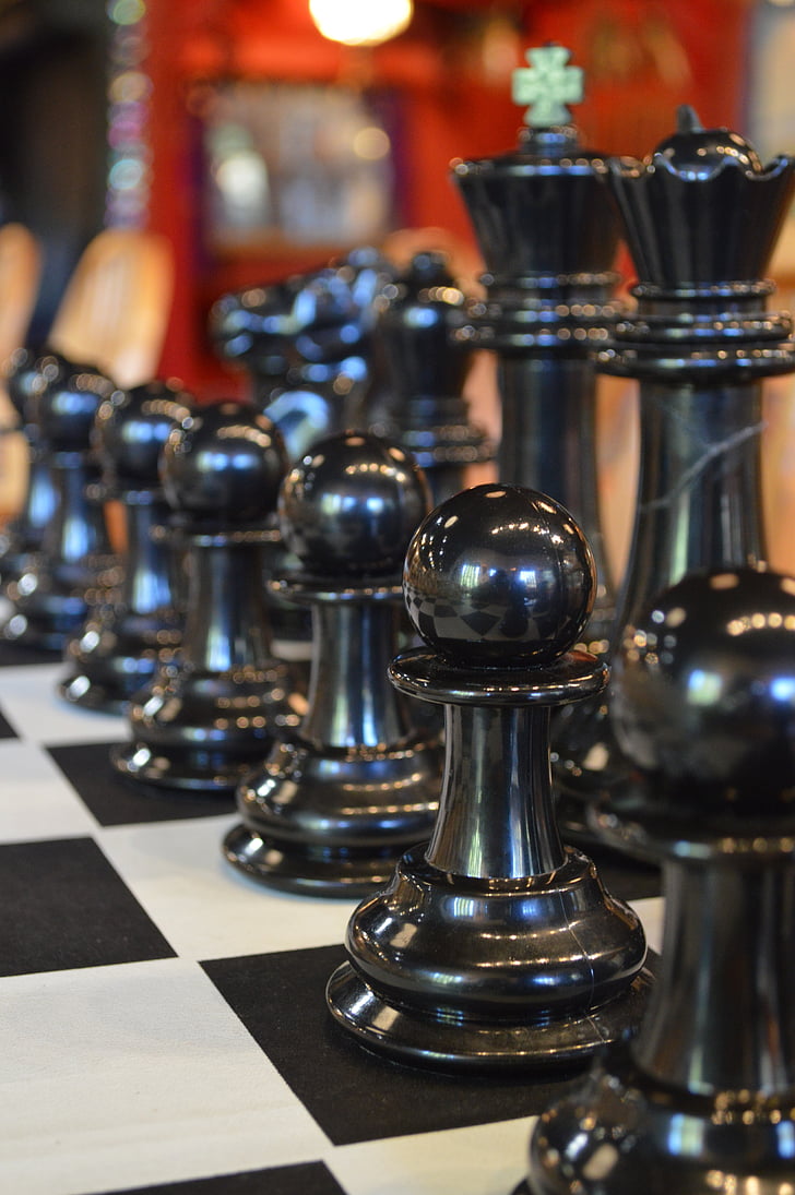 chess, chessboard, black, game, strategy, board, competition