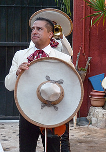 Мексико, мариачи, музиканти, шапки, сомбреро, музика, музикант
