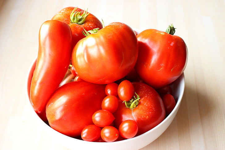 rajčica, ljeto, Crveni, moć, povrće, tržište