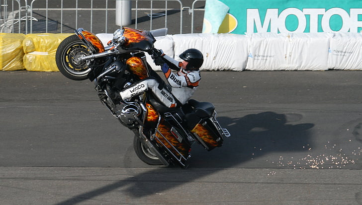Harley stunt, Weely, motorfiets, Toon, cool