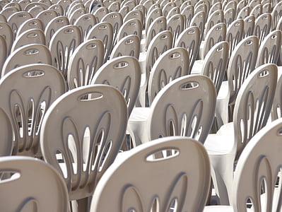 chaises en plastique, chaises, Italie, plastique, moderne, s’asseoir, événement