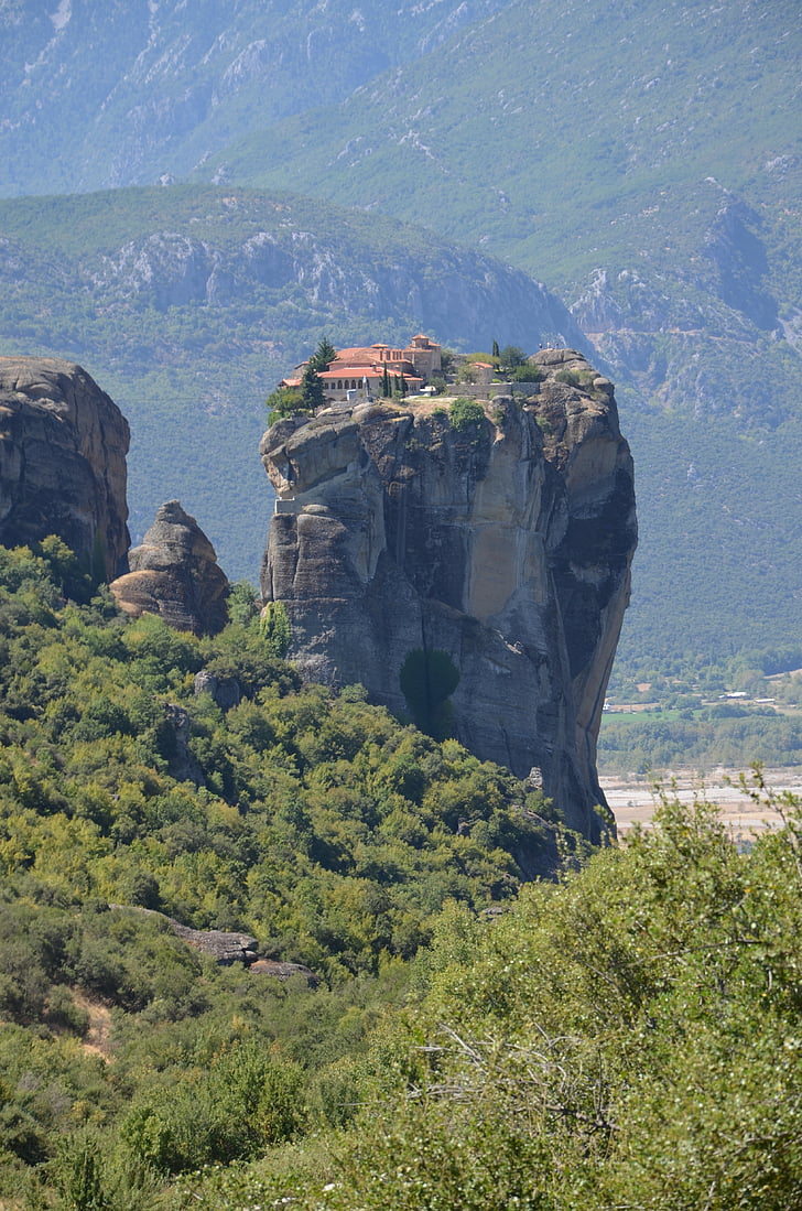 Meteora, Yunanistan, uçurum, Ortodoks, manzara, kaya, dağ