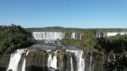 Foz iguaçu, Игуасу, водопад, вода, случаи, спрей, диви