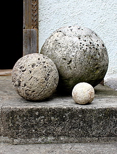 stenkloten, stenar, bollar, SYLTRULLE, skulptur, konst, sten siffra