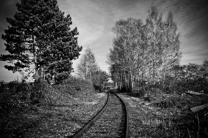 lost places, gleise, railway tracks, weathered, seemed, railway, old