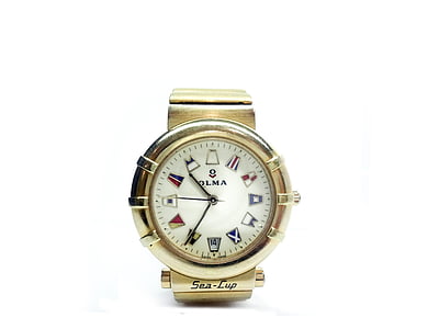 horloge, montre, temps, Or, luxe, marque de, image