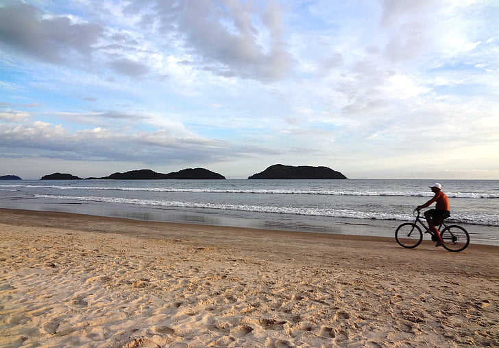 Beach, loma, pyörä, kesällä, Beira mar, lämpöä, Sand