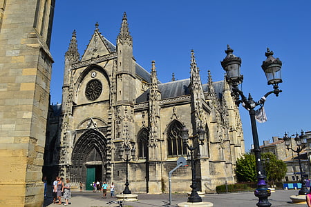bordeaux, church, gothic church, rosette, gothic, aquitaine, gironde
