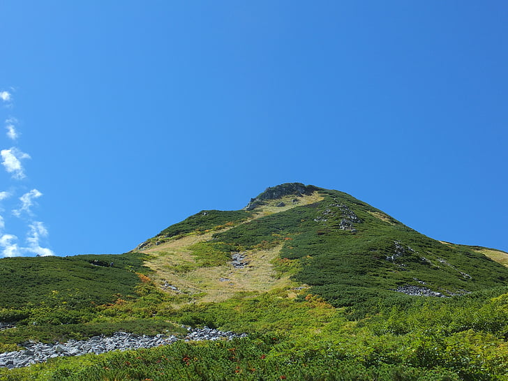 Tateyama, rudens sākumā, kalnos kāpšana, daba, kalns, zila, ainava