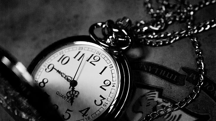 vintage, clock, black, white, necklace, black and white, time