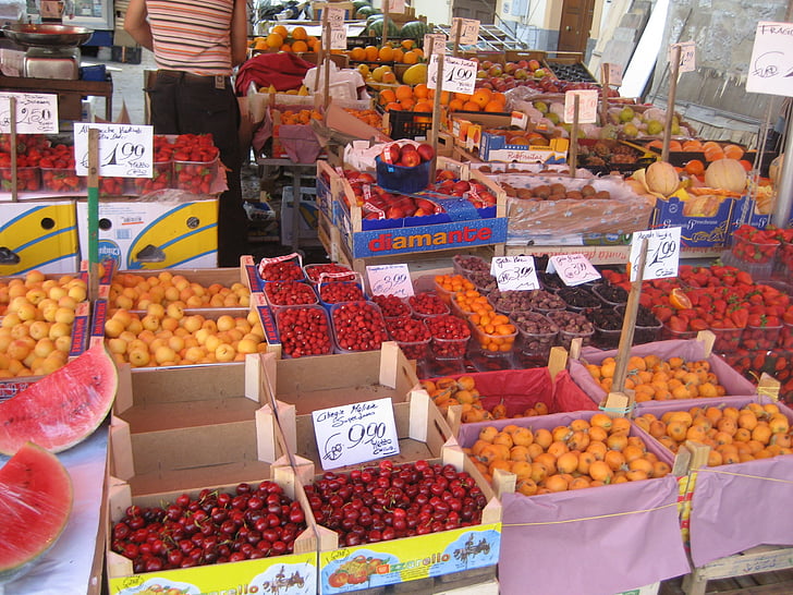marknaden, Palermo, Italien