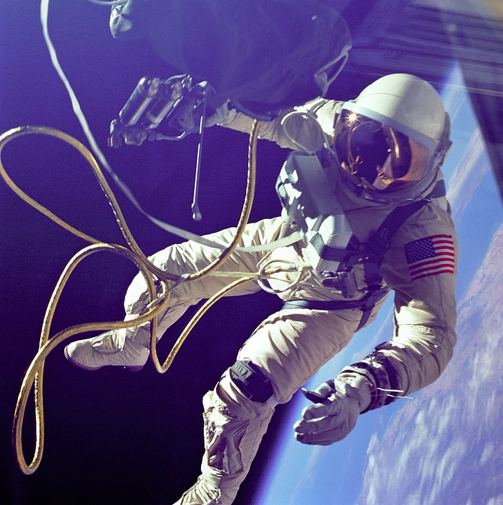 rymdpromenad, Eva, Astronaut, NASA, Edward white, kosmonaut, omloppsbana