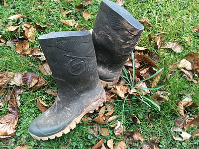 rubber boots, garden, gardening, dirty