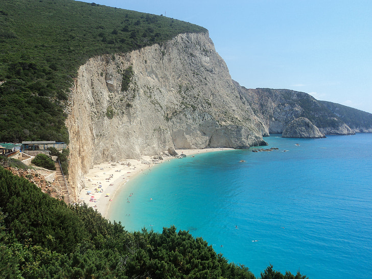 beach, sea, sun, greece, island, holiday, summer