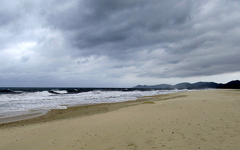 Sardenha, Costa rei, mar, para a frente, nuvens