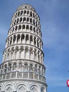 Šikmá věž v Pise, Itálie, Šikmá věž, orientační bod, šikmou, budova, cestovní ruch