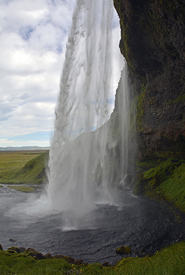 seljalandasfoss, vodopád, krajina, Příroda, Island, voda, síla