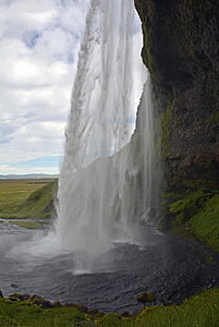 seljalandasfoss, น้ำตก, ภูมิทัศน์, ธรรมชาติ, ไอซ์แลนด์, น้ำ, บังคับให้