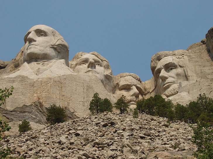 Mont rushmore, Dakota du Sud, Rushmore, Washington, Jefferson, Roosevelt, Lincoln