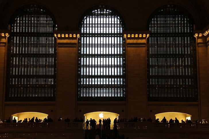 vlakem, nádraží, Grand central terminal, New york