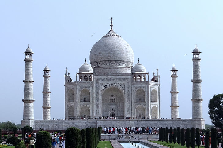 Taj mahal, UNESCOs nettsted, verden rart, hvit marmor, monument, minnesmerke, arkitektur