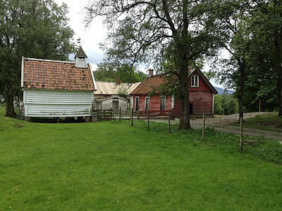 svanøy, Norvēģija, salas, vecais, ēka, māja