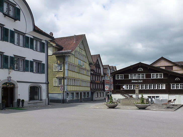 Appenzell, Svizzera, Appenzello interno, Casa, architettura