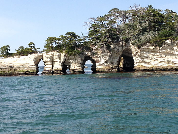 île de Bell, Baie de Matsushima, mer
