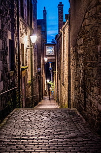 alley, cobblestones, old town, historically, paving stones, old houses, cobblestone street