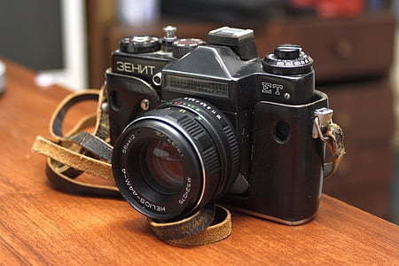 kamero, Zenit, Sovjetske, fotoaparat - fotografske opreme, fotografije teme, stari, staromodna