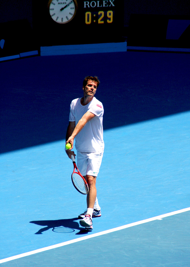 tennis, Thommy haas, Australian open 2012, Melbourne, Rod laver arena, Premium, spela tennis