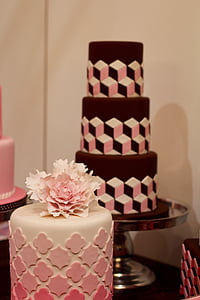 gâteaux de mariage, gâteau, se marier, mariage, amour, morceau de gâteau, dessert