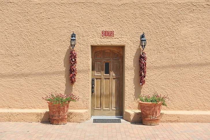 ulaz, vrata, zid, tla, biljka, boja, arhitektura