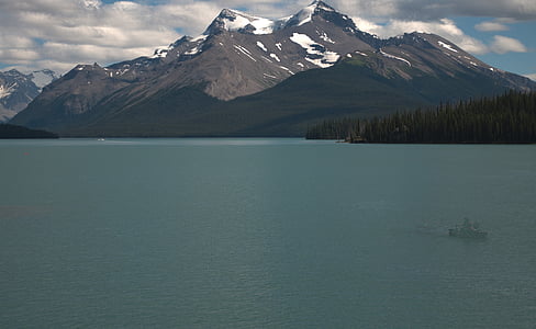 lake, mountain, day, nature, canada, water, scenics