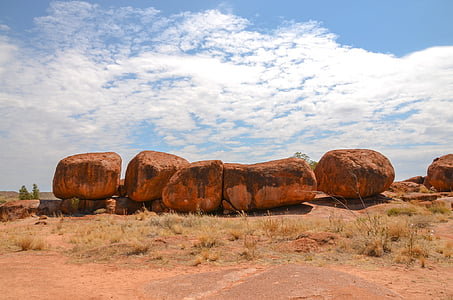 Devils marbles, Karlu karlu, skały, Rock, Australia, głaz, Outback