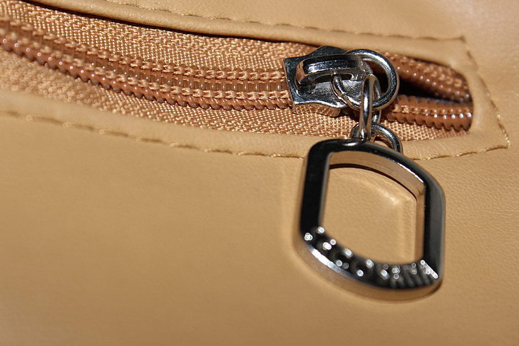 zipper, pocket, zipped, zip, leather, bag, metal