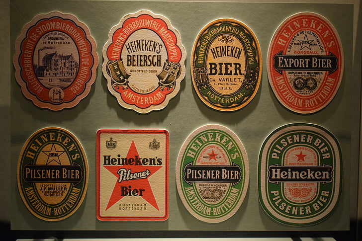 glasunderlägg, Heineken, Holland, öl, Collection