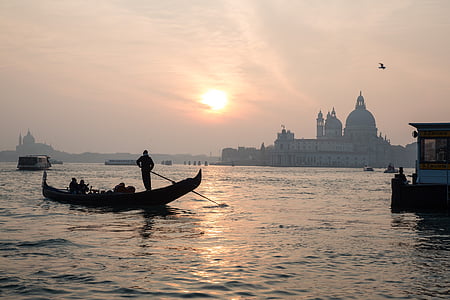 Venetië, kerk, Italië, het platform, Venetië - Italië, gondel, nautische vaartuig