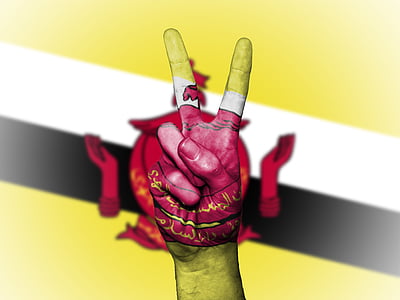 Brunej, zastavo, mir, ozadje, banner, barve, države
