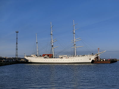 Gorch fock, vitorlás hajó, hajó, vitorlás hajó, Stralsund