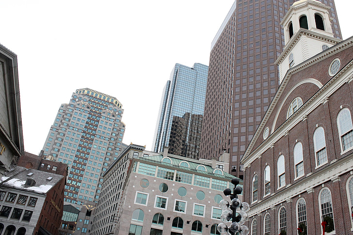 Boston, ville, paysage urbain, Massachusetts, bâtiments, Tall, structure